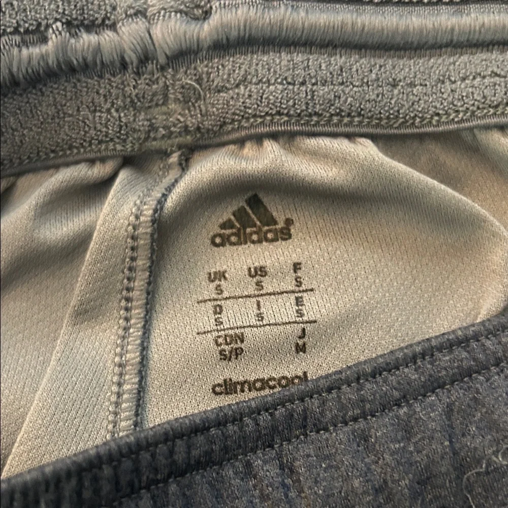 Adidas Men's Dark Blue and Gray Athletic Shorts